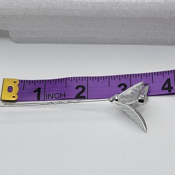 Wedding Silver  Hairpins in Silver with Large crystal - Picture 10 of 10